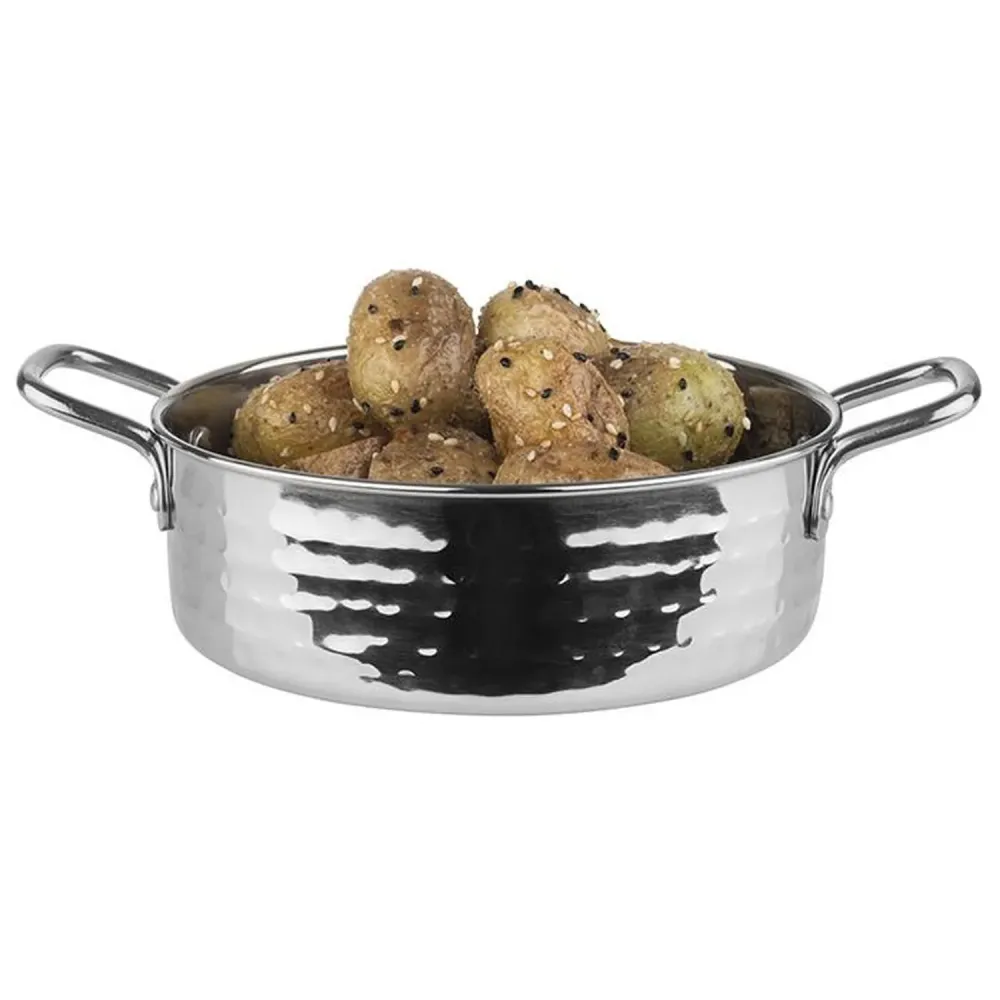 (6 stk.) Serveringsskål - MUMBAI - Rustfrit metal - 0,75 Liter - Ø 155mm - Sølv