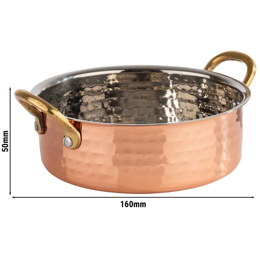 (6 stk.) Serveringsskål - MUMBAI - rustfrit stål - 0,7 Liter - Ø 160 mm - terra cotta