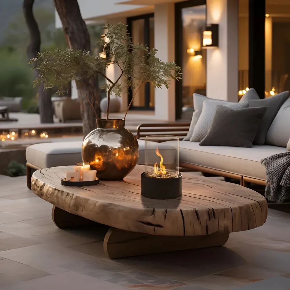 Tabletop Fireplace | Glass Cylinder Ethanol Fire Pit