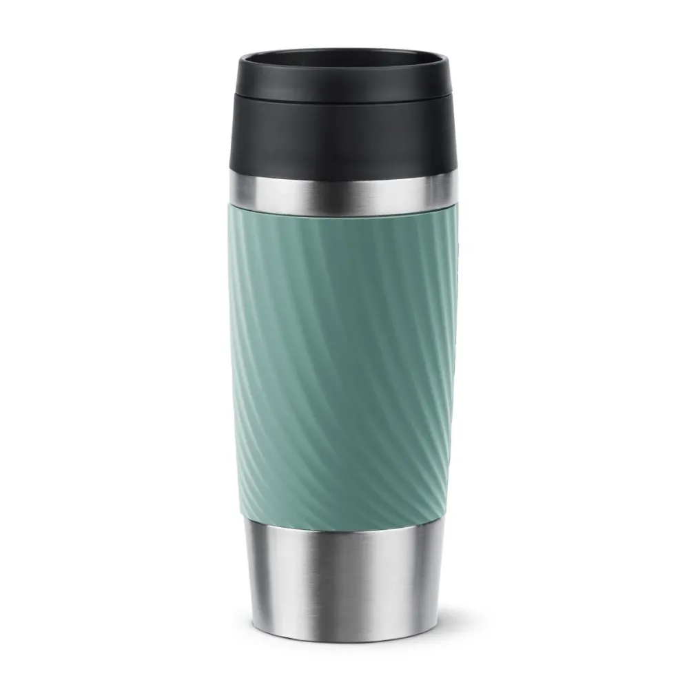 Tefal NEW Iconic Travel ,0,36 ltr Termokrus - stål/grøn | BPA-Free | Dishwasher Safe