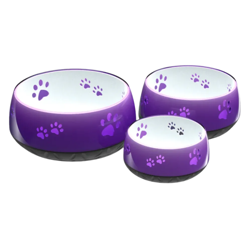 Vandskål med poteaftryk violet (flere størrelser) 450