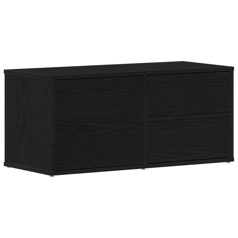 Tv-Bord Med Skuffe Midnight 80 X 34 X 35.5 Cm Konstrueret Træ