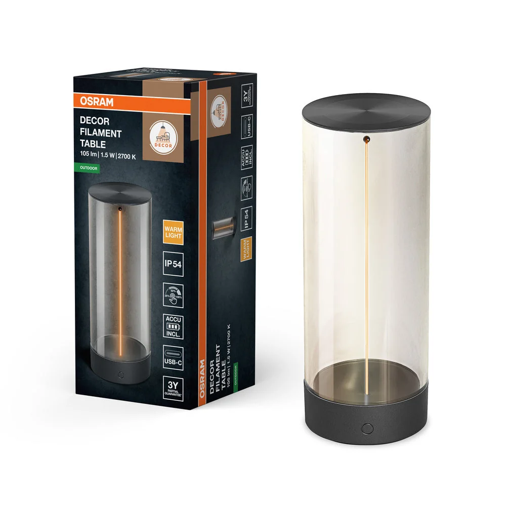 OSRAM ENDURA Style Decor filament Table USB 105lm 1,2W/827 IP54