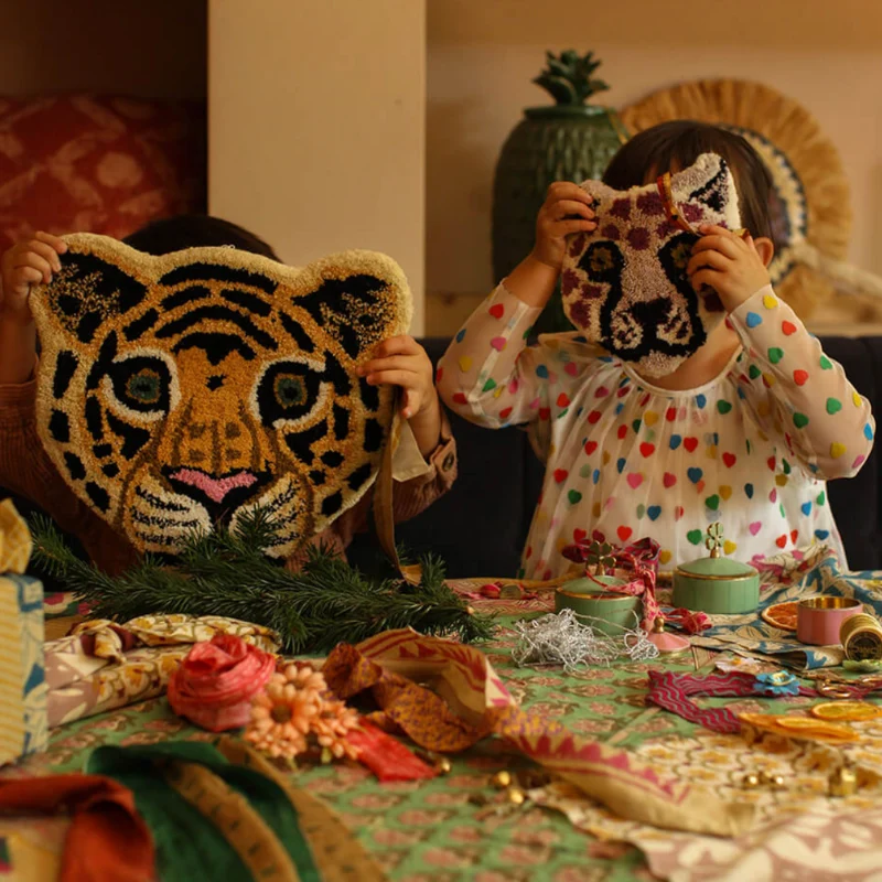 Doing Goods -Cloudy Tiger - Head Rug - Tæppe