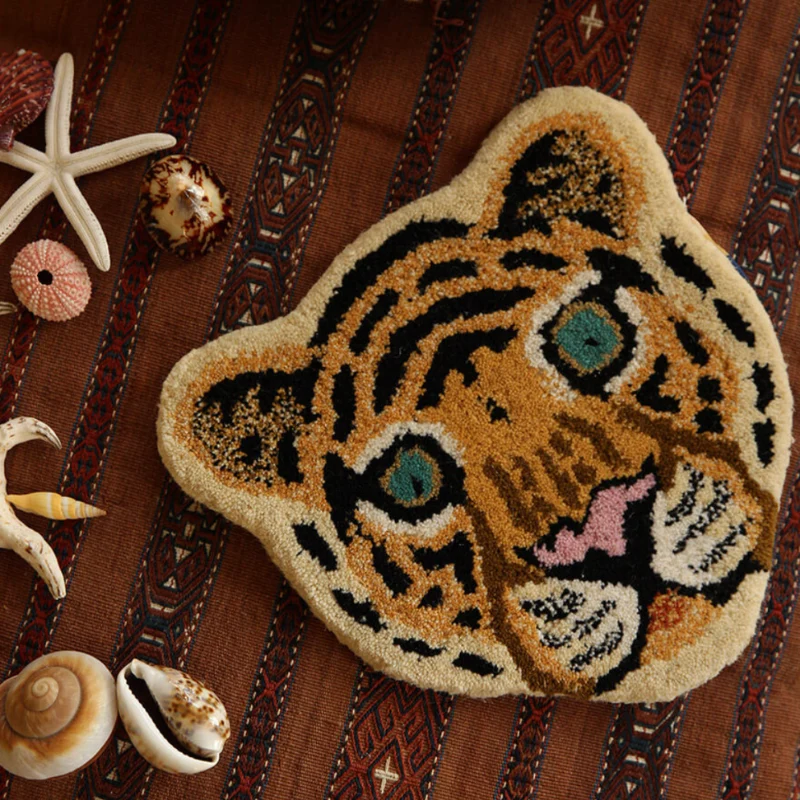 Doing Goods -Cloudy Tiger - Head Rug - Tæppe