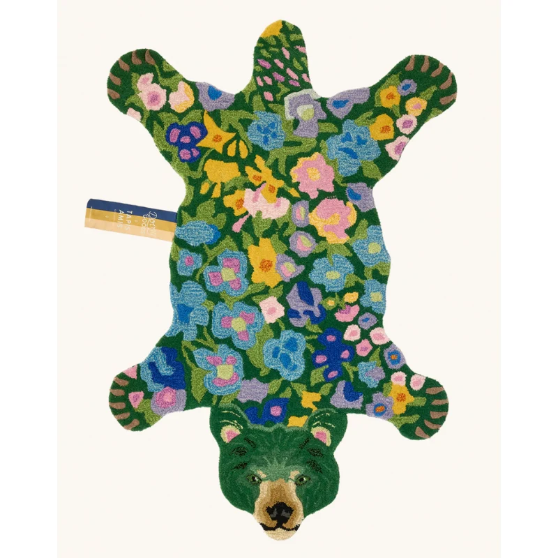 Doing Goods - Josie Jardin Bear - Large - Grøn Blomster bjørn
