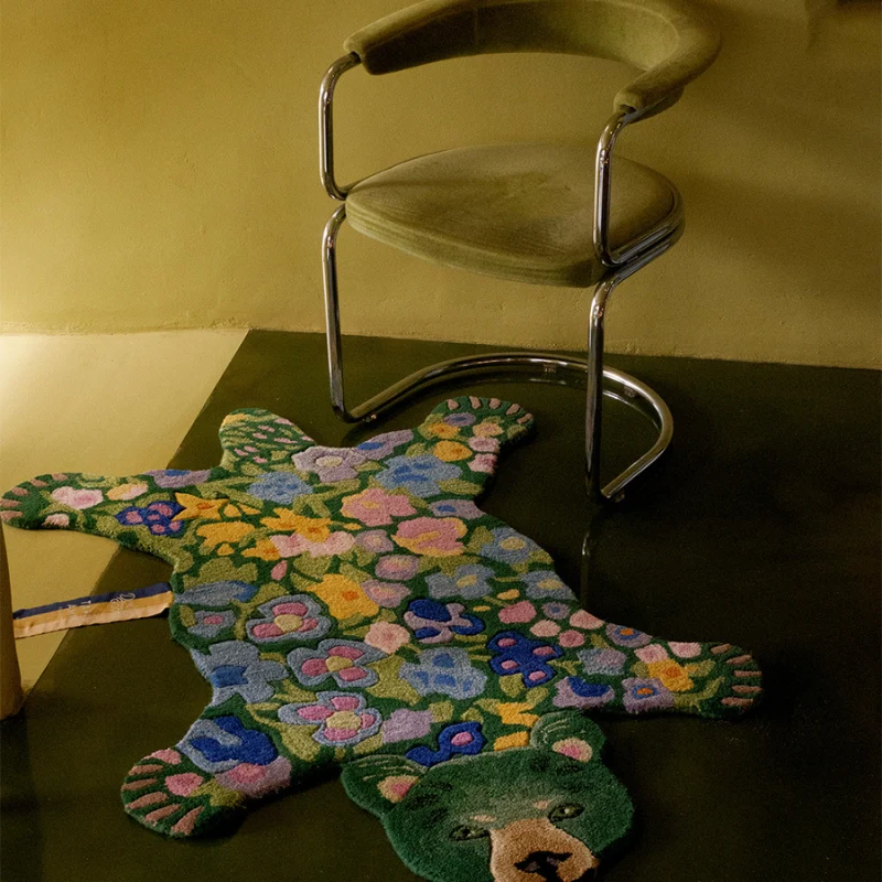 Doing Goods - Josie Jardin Bear - Large - Grøn Blomster bjørn