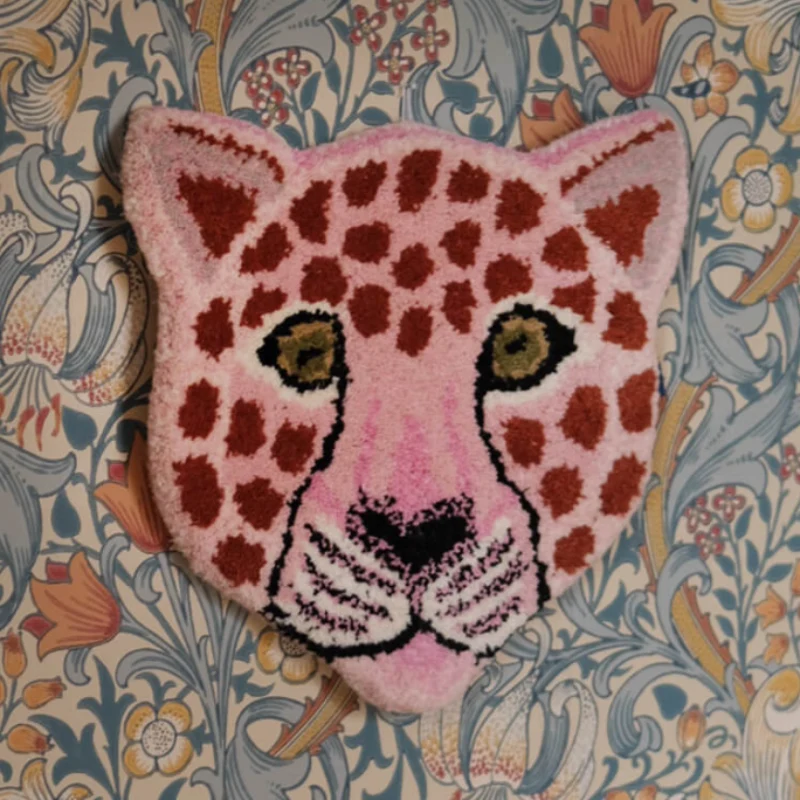 Doing Goods - Pinky Leopard - Head Rug - Tæppe
