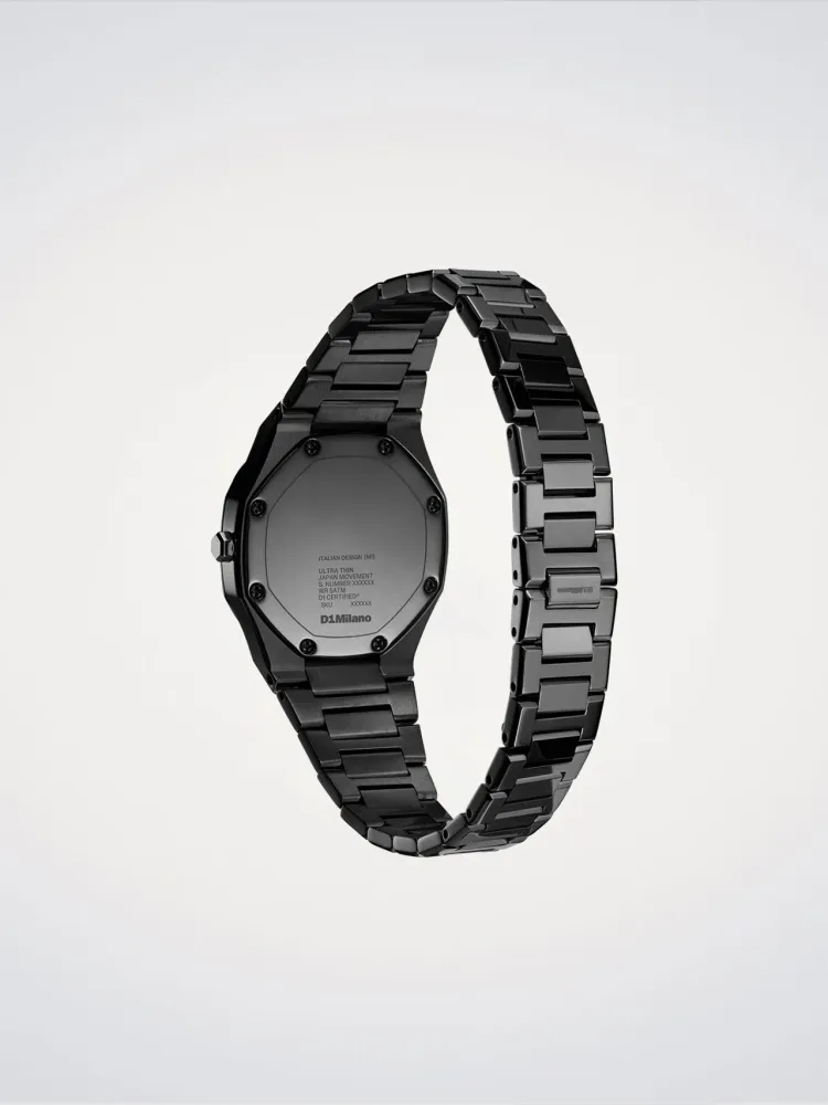 D1 Milano Black Gleam Ultra Thin Watch 30 mm D1-UTBL41