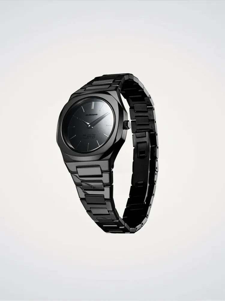 D1 Milano Black Gleam Ultra Thin Watch 30 mm D1-UTBL41