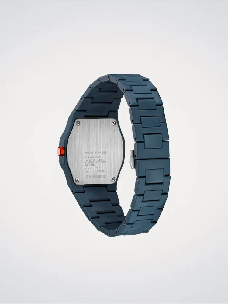 D1 Milano Blue Legacy Polycarbon Ur 40,5 mm D1-PCBJ41