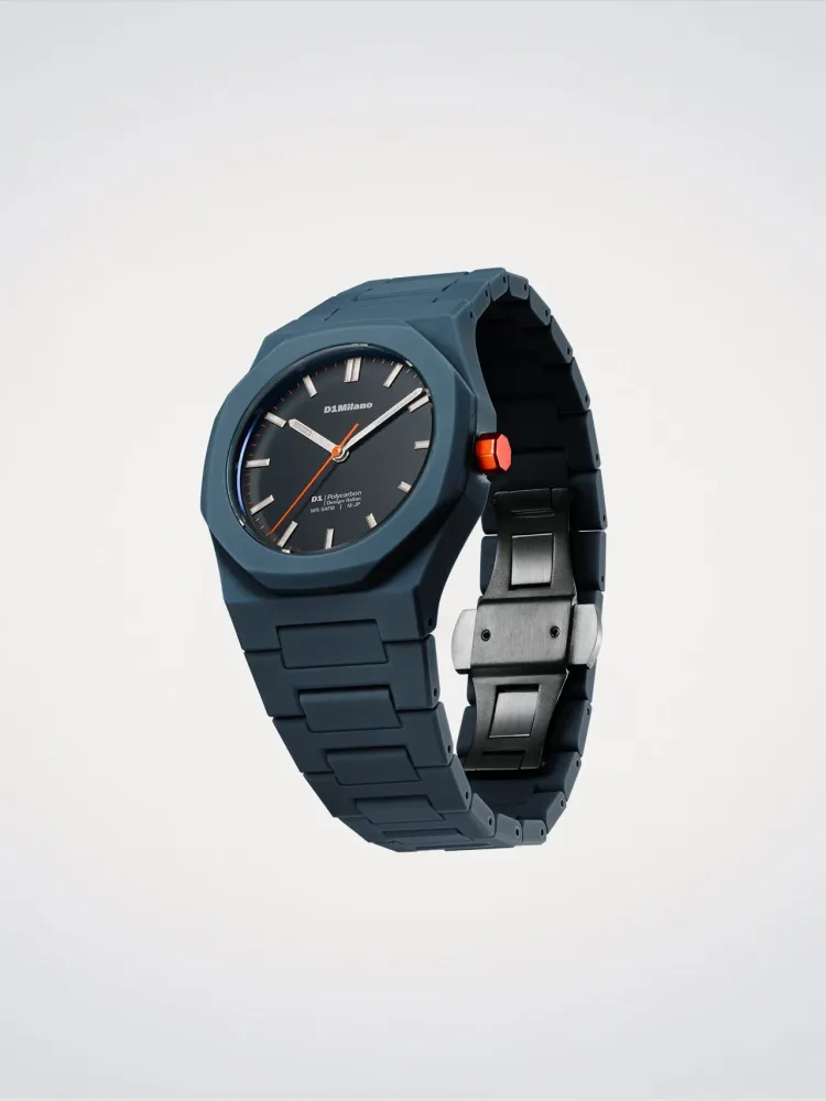 D1 Milano Blue Legacy Polycarbon Ur 40,5 mm D1-PCBJ41