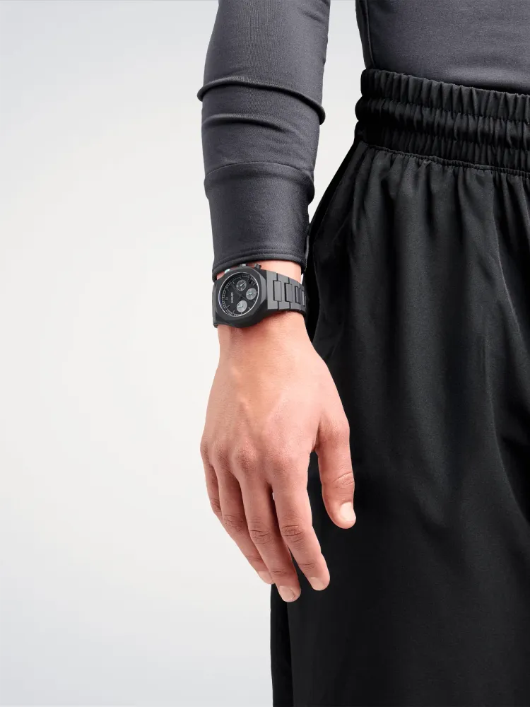 D1 Milano Charcoal Black Polychrono 40,5 mm D1-PHBJ07