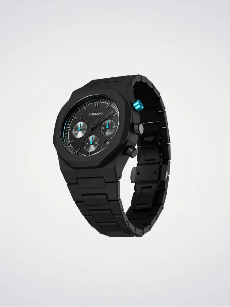 D1 Milano Charcoal Black Polychrono 40,5 mm D1-PHBJ07