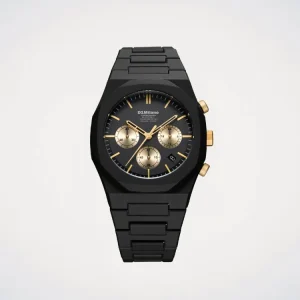 D1 Milano Forgyldt Solar Polychrono Ur 40,5 mm D1-PHBJ16