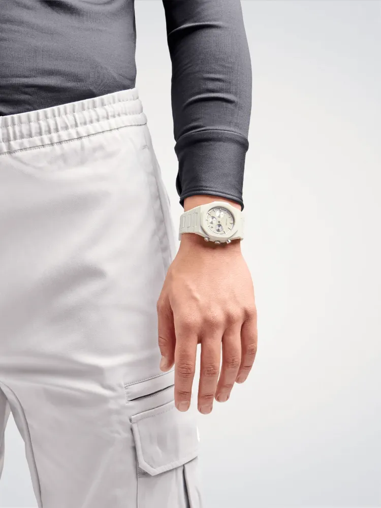 D1 Milano Fossil Grå Polychrono 40,5 mm D1-PHBJ08