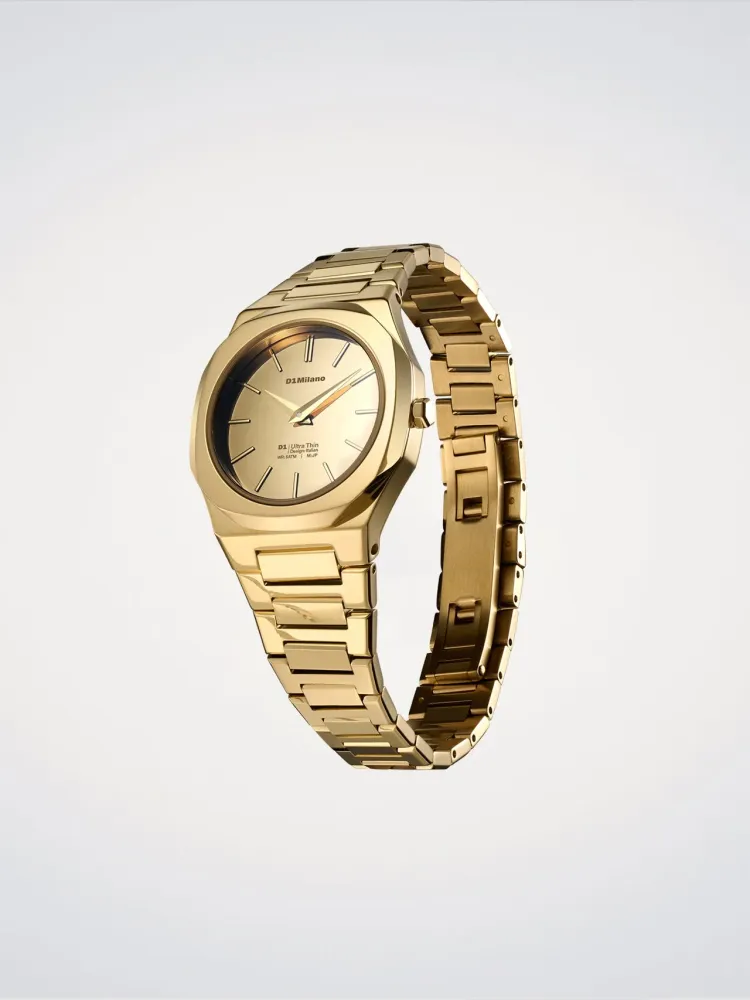 D1 Milano Gold Gleam Ultra Thin Watch 30 mm D1-UTBL40