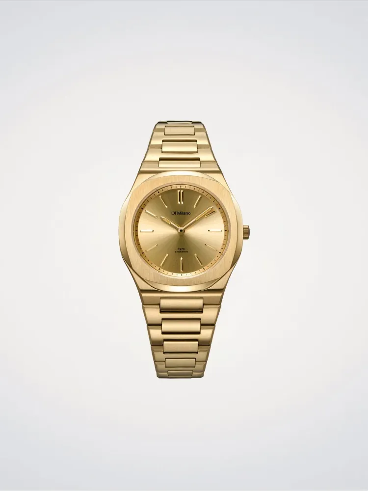 D1 Milano Gold Mellow Ultra Thin Watch 34mm D1-UHBL02