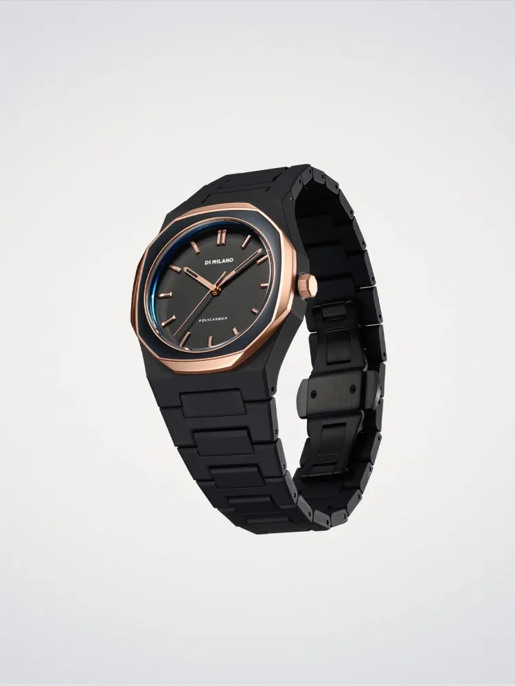 D1 Milano Guld Mesh Polycarbon 37 mm D1-PCBU14