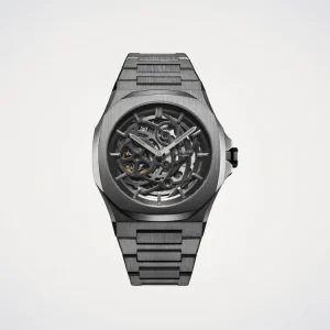 D1 Milano Gun Metal Skelet 41,5 mm D1-SKBJ11