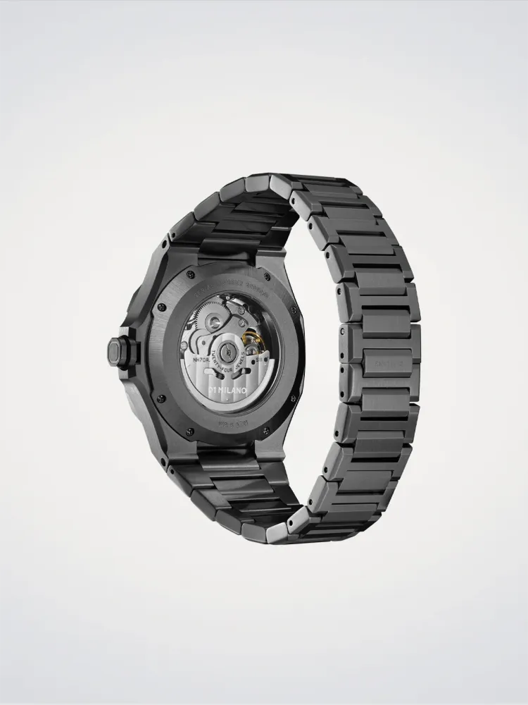 D1 Milano Gun Metal Skelet 41,5 mm D1-SKBJ11