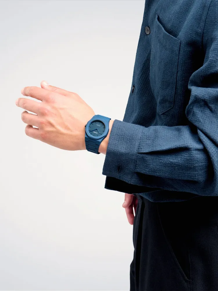 D1 Milano Navy Blue Polycarbon 40,5 mm D1-PCBJ21
