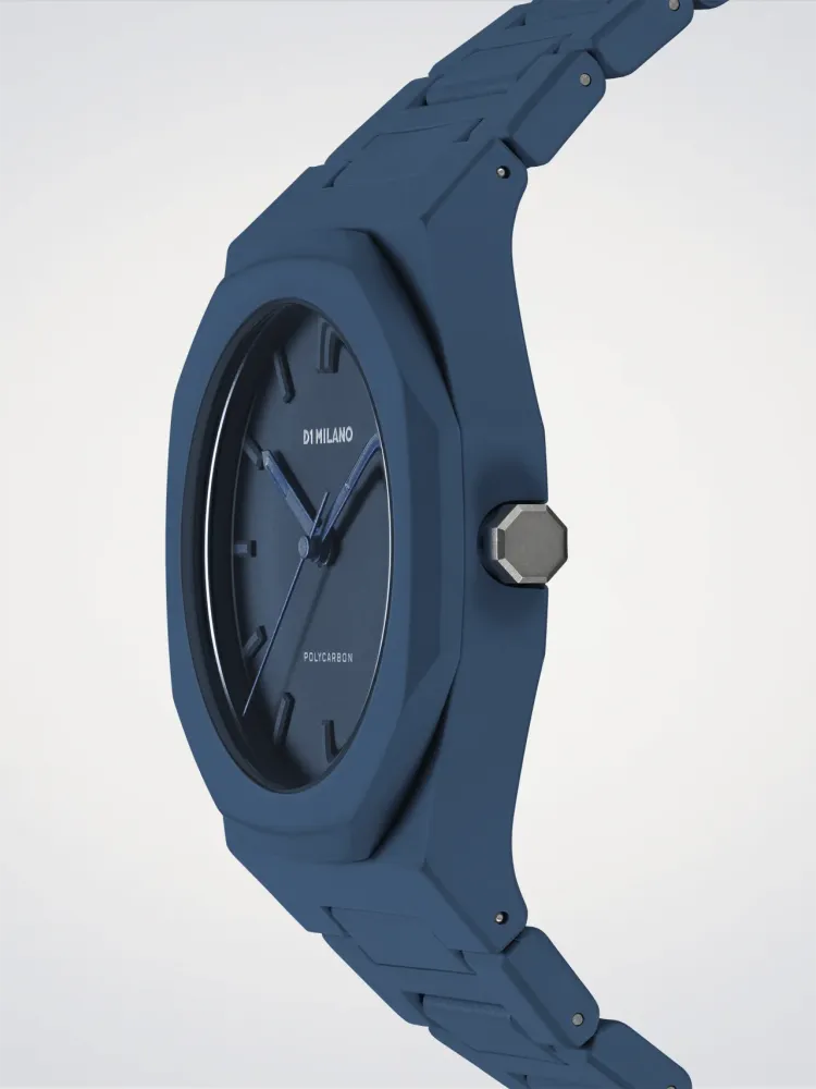 D1 Milano Navy Blue Polycarbon 40,5 mm D1-PCBJ21