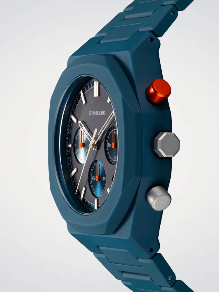 D1 Milano Neptune Blå Polychrono 40,5 mm D1-PHBJ09