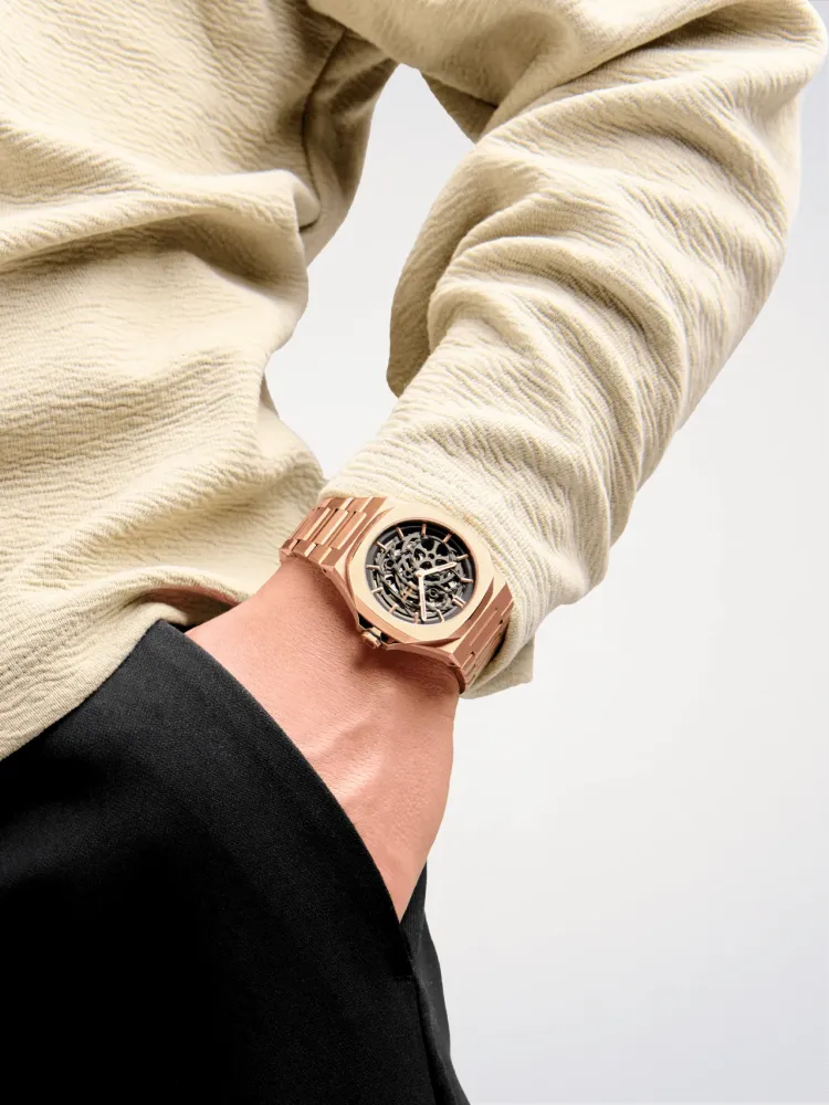 D1 Milano Rose Gold Skelet 41,5 mm D1-SKBJ12
