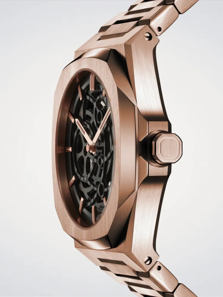 D1 Milano Rose Gold Skelet 41,5 mm D1-SKBJ12