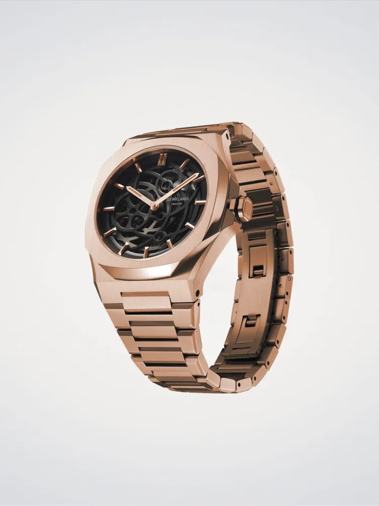 D1 Milano Rose Gold Skelet 41,5 mm D1-SKBJ12