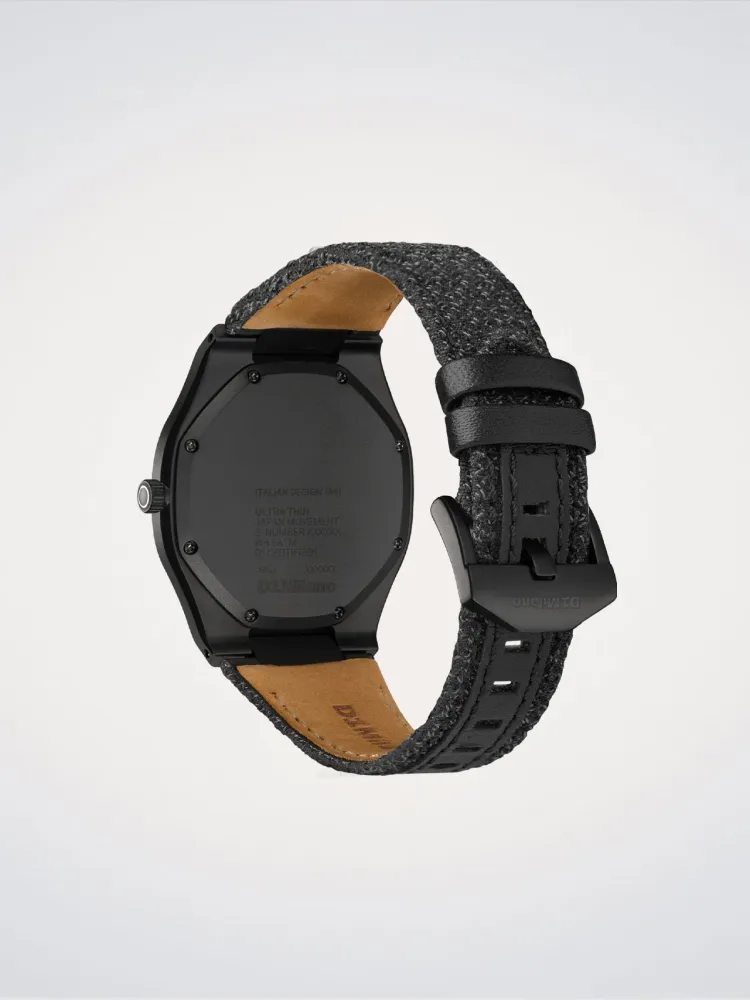 D1 Milano Sort Kevlar Ultra Thin Watch 39 mm D1-UHKJ01