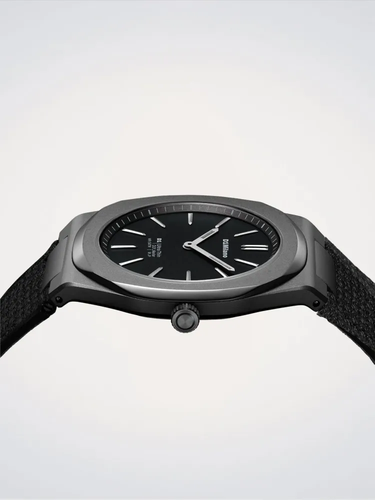 D1 Milano Sort Kevlar Ultra Thin Watch 39 mm D1-UHKJ01