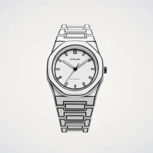D1 Milano White Sketch Polycarbon 40,5 mm D1-PCBJ34