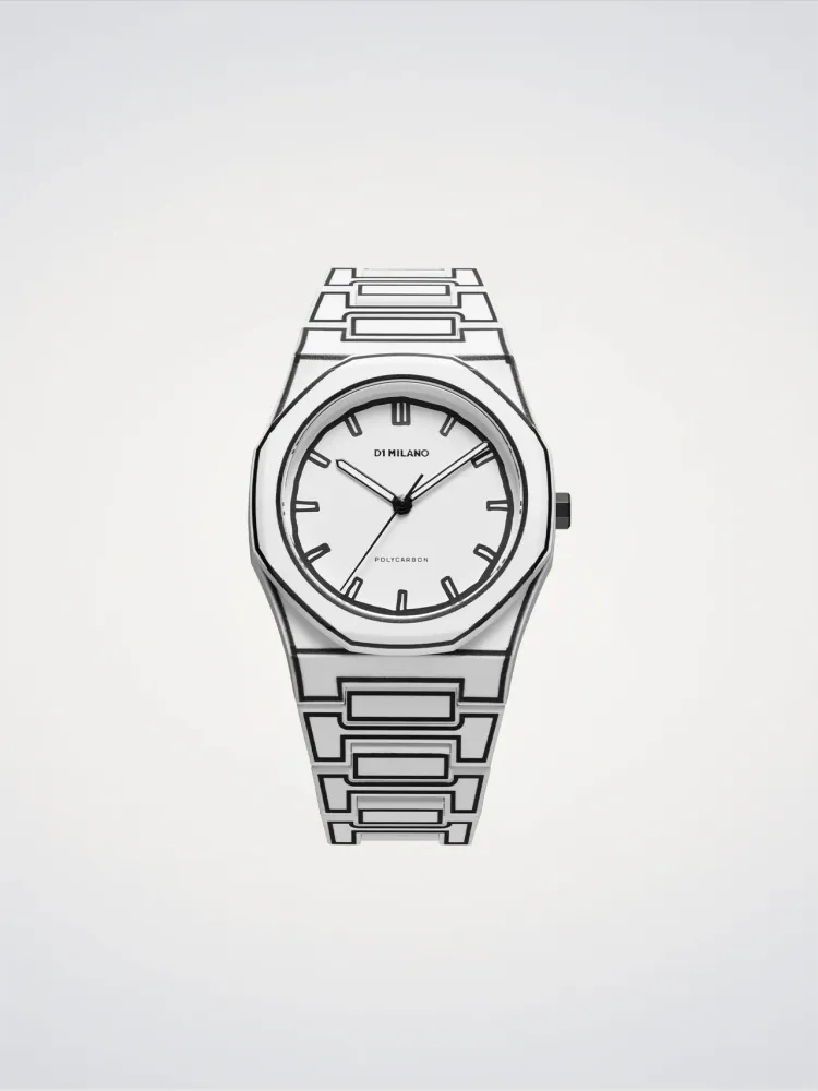 D1 Milano White Sketch Polycarbon 40,5 mm D1-PCBJ34