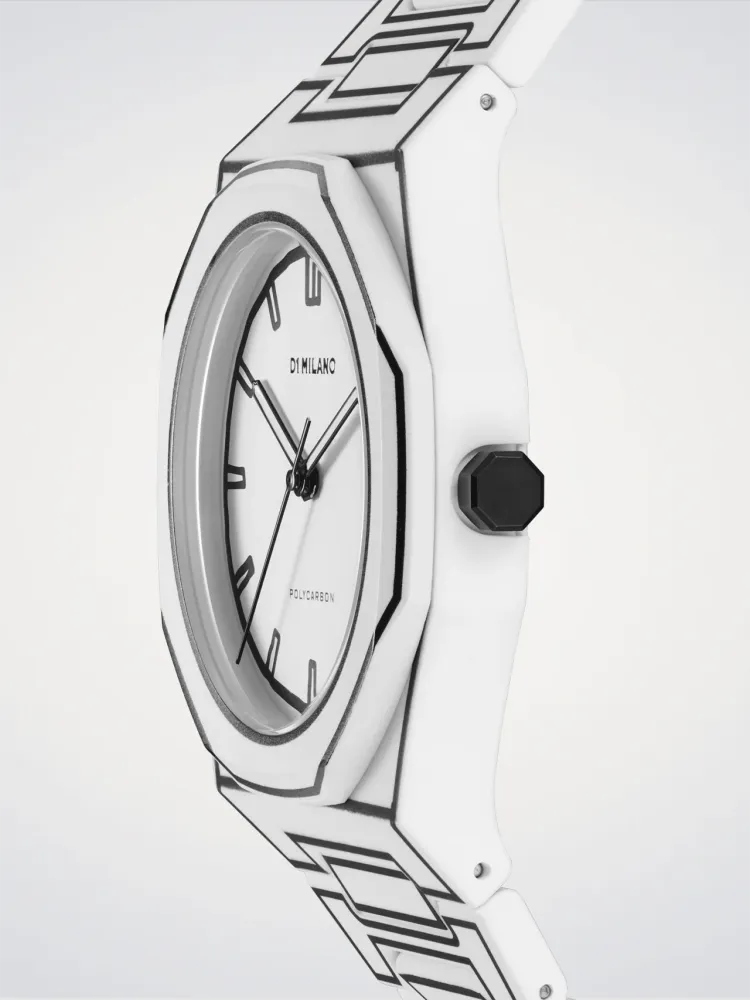 D1 Milano White Sketch Polycarbon 40,5 mm D1-PCBJ34