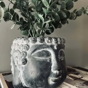 Buddha potte - Grå cement