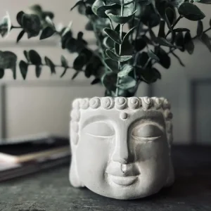 Buddha potte - Lys stone