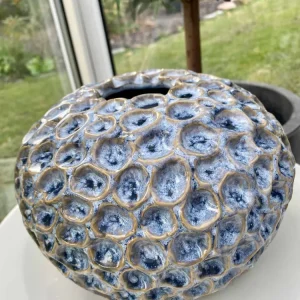 Keramik - Lysblå bubbles