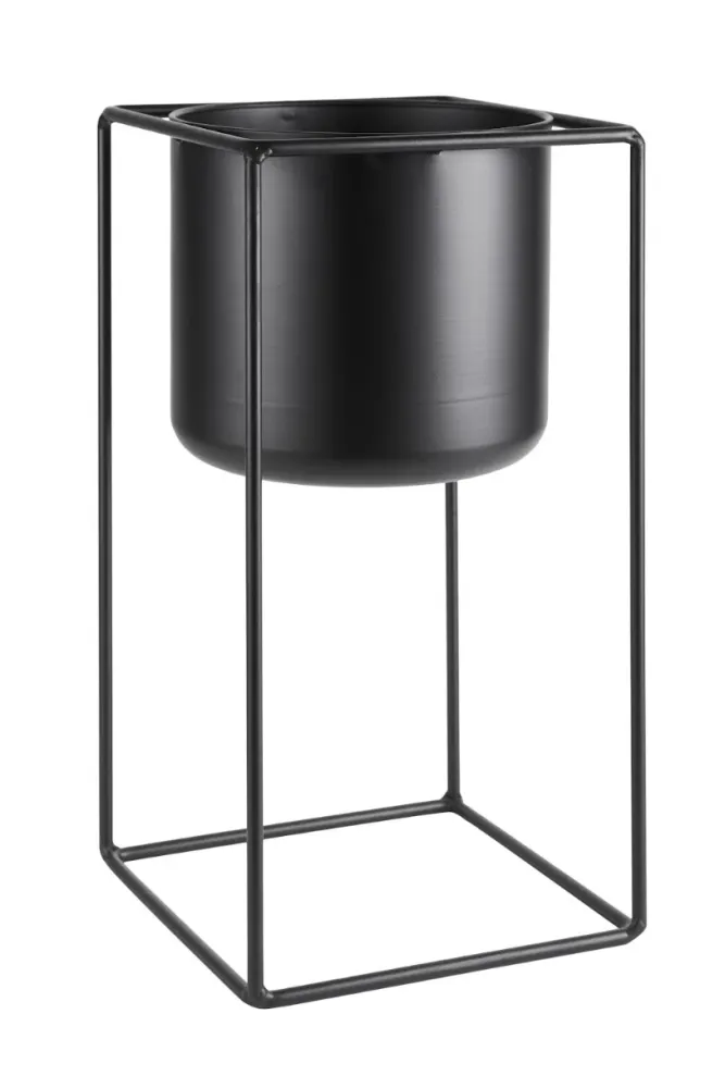Opsats med potte - Cube black