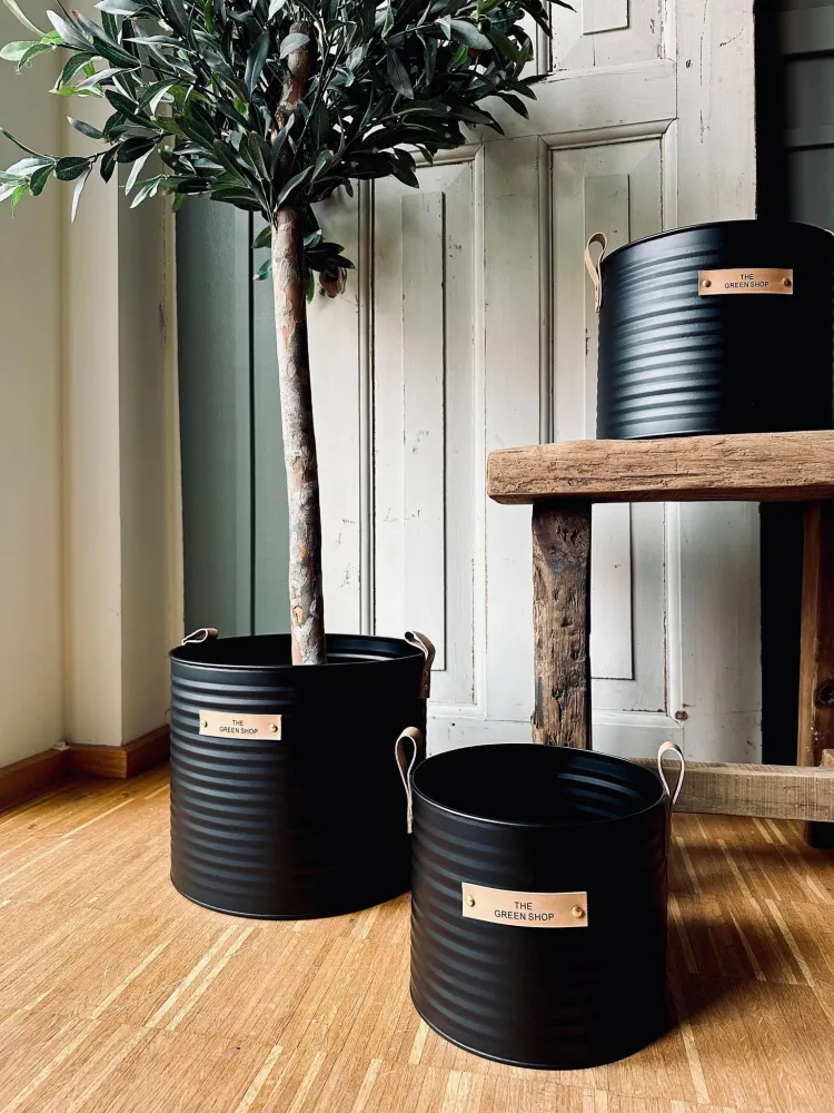 Plantespande BLACK GARDEN – Sæt af 3 stk
