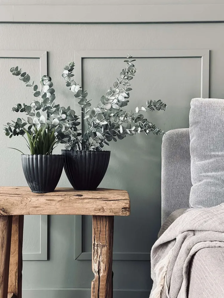 Potte i beton look - Stor Grå