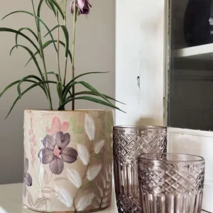 Urtepotte FLORA - Stor håndmalet