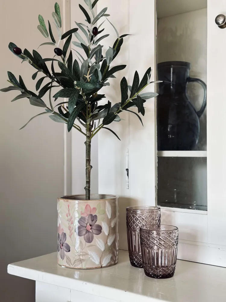 Urtepotte FLORA - Stor håndmalet