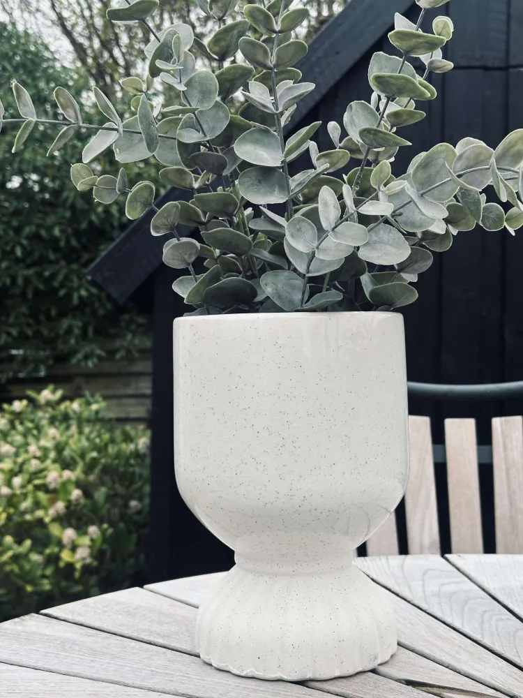 Urtepotte Keramik Creme
