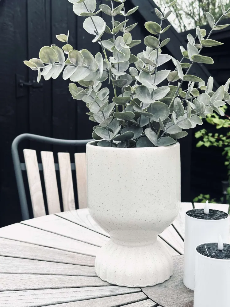 Urtepotte Keramik Creme