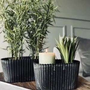 Urtepotte oval - Beton look
