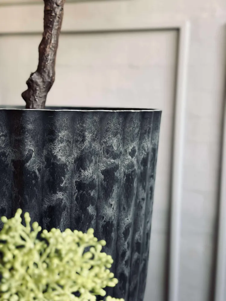 Urtepotter i beton look - Sæt af 2 stk