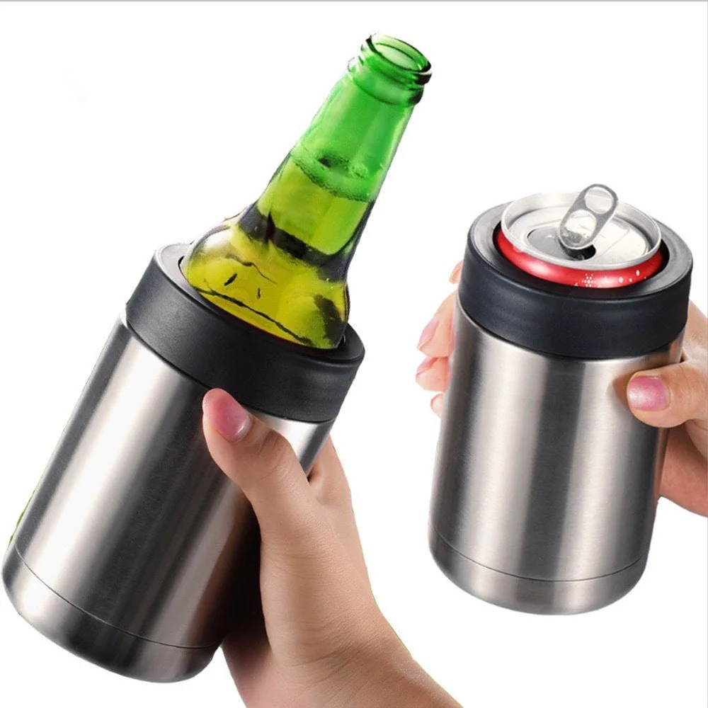 Globetrek° BottleCooler: 3-i-1 Ølkøler og Oplukker til Flasker og Dåser Sort