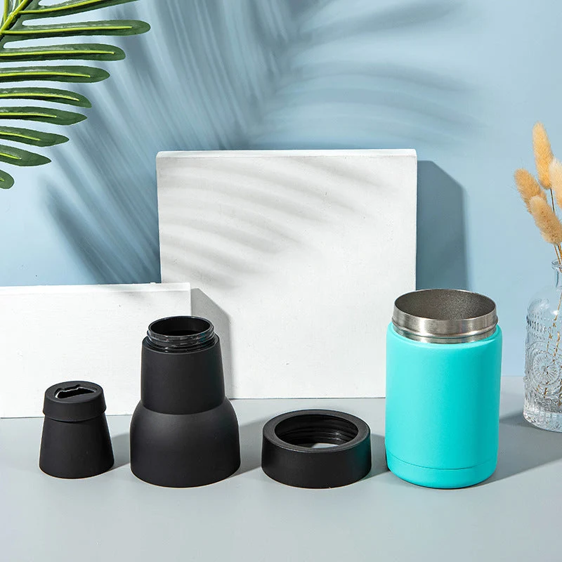 Globetrek° BottleCooler: 3-i-1 Ølkøler og Oplukker til Flasker og Dåser Sort